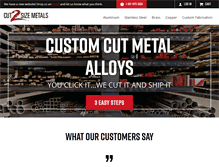 Tablet Screenshot of cut2sizemetals.com
